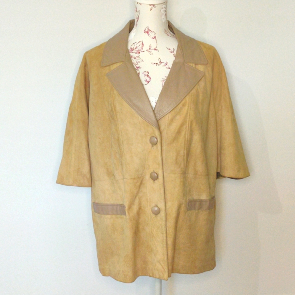 Suede and Leather Cape
